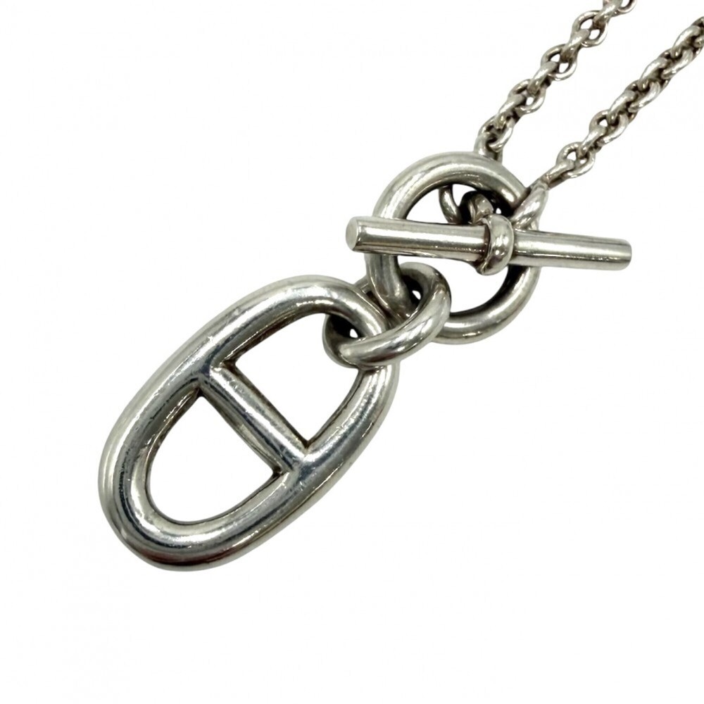 HERMES Silver Necklace